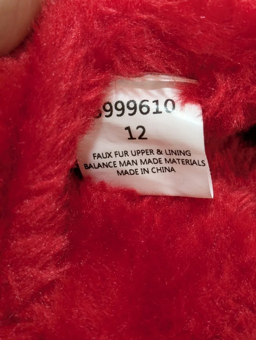Minnetonka New Kids Red Faux Fur Reindeer Slippers Size 12 Youth